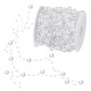 99 Feet Christmas Tree Pearls Beads Garland Chain Plastic Roll for DIY Wedding Decoration (White)