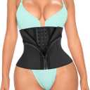 Short Torso Waist Trainer for Women Lower Belly Fat, Workout Fajas Colombianas Waist Cincher Corset (XXX-Small, 9 Inch 13 Steel Bones-hook & Zipper)