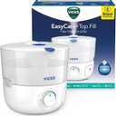 Vicks EasyCare Plus Top Fill Filter-Free Cool Mist Humidifier, Small RoomFor Vapors 2 Ways Works with Vicks VapoPads and VapoSteam, White