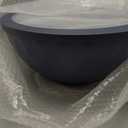 COOK WITH COLOR Mixing Bowls with Lids - 12 Piece Plastic Nesting Bowls Set includes 6 Prep Bowls and 6 Lids, Diamond Design - Microwave Safe, Denim