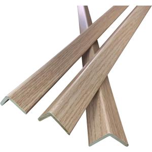 6 PCS 45" Wall Corner Protector Trim Borders for Wall Oak Wood Grain Wall Edge Strip Crown Molding Trim Door and Window Frames Mirror Trim Backsplash Tile Edge