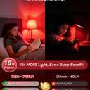 Neporal 7W 670nm Red Light Bulbs for Sleep, 100% Blue Light Blocking Bulb, Red Light Night Light for Melatonin Promoting, A19 60W Equivalent Dim Light Bulbs for Bedroom, Baby Nursery, Reading,2 Pack