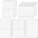 Premium Clear Binder Zipper Folders - 12PCS A5 Size 6 Holes Binder Inserts, Document Filing Bags for 6-Ring Notebook Loose Leaf Bags