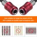 HARFINGTON 6pcs Magnetic Extension Chuck Adapter 2.5" 1/4 Inch Hex Shank Quick Release Bar Socket Screwdriver Bit Holder for Screwdriver Bits Nuts Drills Socket Driver Adapter