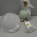 Vintage Table Lamp for Living Room,16" Mid Century Modern Ceramic Lamps for Bedroom,Retro Bedside Nightstand Mushroom Glass Lamps, Classic Chinoiserie Green Lamp for Home Decor (LD002)