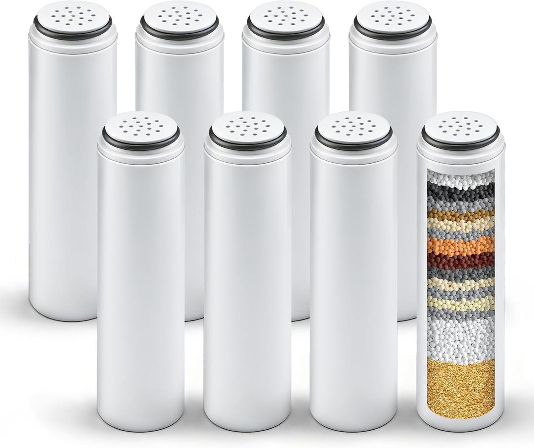 8 Pack Replacement Filters Compatible With Cobbe Handheld Shower Head, for Quick Water Quality Improvement & Skin Protection