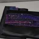 Galaxy Blackout Curtains Space Curtains for Bedroom Boys Room 84 Inches Length 2 Panels Set Outer Constellation Star Window Drapes for Living Room Grommet Room Darkening 42x84 (Violet)