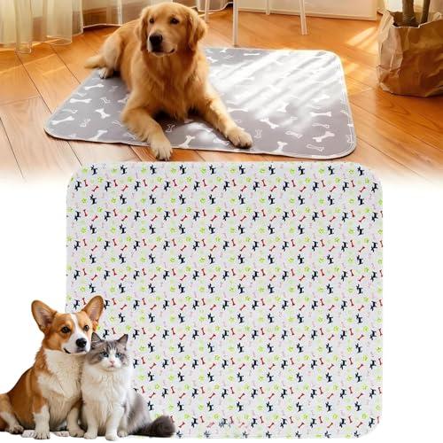 Puppy Pads with pheromones, Elite Pads for Cats, Washable Puppy Pads for Dogs and Cats, Leak-Proof & Anti-Slip Pet Training Pad for Home & Travel(White, M: 23.6" × 15.7")