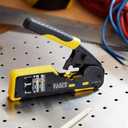Klein Tools VDV226-110 Ratcheting Modular Data Cable Crimper / Wire Stripper / Wire Cutter for RJ11/RJ12 Standard, RJ45 Pass-Thru Connectors