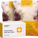 wisedry 10 LBS Silica Gel Flower Drying Crystals, 2 Packs of 5 LBS, Fine Crystals < 1mm, Color Indicating, Reusable