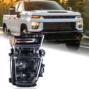 OEM Style Halogen Headlight Assembly Compatible with 2020-2023 Chevy Silverado 2500HD 3500HD Custom/LT/Work Truck Right Passenger Side 84738617 GM2503504