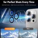 UNBREAKcable Top 9H+ Screen Protector for iPhone 15 Pro & Lens Protector (2+2 Pack),Military-Grade Shatterproof Tempered Glass [99% HD Clear][Easy Install] Bubble-Free & Anti-Fingerprint-6.1"