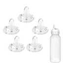 VANEST 5 Pack Sippy Spout Nipples Compatible with Dr. Brown's Narrow Bottles & Sippy Spout Bottles, Replacement Silicone Bottle Nipple BPA-Free, Soft Transition Spout for Sippy Cups, 6m+