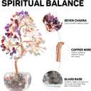 6 inch Valentine's Day Healing Crystal Tree 7 Chakra Tree of Life for Positive Energy, Money Good Luck Gemstone Tree Bonsai Tree for Home Office Desk Decor, Spiritual Birthday Gift for Women