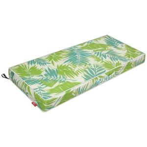 Pcinfuns Outdoor Bench Cushion 54 x 18 Inch, Water-Resistant Patio Glider Seat Pad with Adjustable Straps & Portable Handle, UV Resistant for Garden, Porch Swing, Deck Furniture, Green Leaf