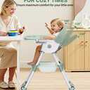 High Chairs for Babies and Toddlers, 4 in 1 Convertible Baby High Chair, Portable High Chair for Travel with Adjustable Height and Back, Foldable HighChair with Wheels& Pu Cushion