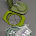 Manual Hand Crank Apple Peeler, Corer and Slicer – Suction Non Slip Counter Grips - Stainless Steel Blades – Peels, Cores and Cuts in Seconds for Home Kitchen (green-1, apple cutter 12 slices)