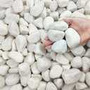 FANTIAN 5 lbs White Matte Rocks for Plants, 2-3 Inch Large Pebbles for Indoor Plants, Decorative River Stones for Succulent, Landscaping, Vases, Crafting and Garden