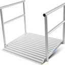 Ruedamann 3'L x 36" W Aluminum Wheelchair Ramp with Handrails, 600 Lbs Capacity Threshold Ramp for Home Steps Stairs Curbs, Non-Slip Access Ramp, Doorway Ramps for Wheelchairs Scooters Carts Walkers