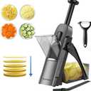 SupMaKin Safe Mandoline Slicer for Kitchen, Potato Slicer for Chips, Vegetable & Food Cutter,Thickness Adjustable 0.1-8 mm, Kitchen Faster Slice Artifact (Only Slicer)