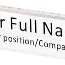 IEEK Acrylic Desk Name Plate, Clear Acrylic Block Nameplate Double Sided Holder, DIY Personalized Name, 2.5x10 Inch