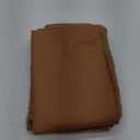 Set of 2 Fluffy Boucle Pillow Covers 18"x18", Tobacco Textured Throw Pillow Covers with Faux Leather Accents, Boho Decorative Pillow Cases for Couch, Bed, or Farmhouse Home Decor