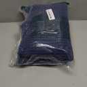 RESARE Waffle Bathroom Runner Rugs, Super Absorbent Bath Mat Non Slip Washable Quick Dry, Upgraded Ultra Soft Boho Bath Rugs with Tassels for Hallway Bedroom Laundry Room, 2'x4'(24"x48"), Navy