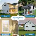 Shed Window 2 Pack Transom Window Fixed Design,Flush Mount Household Windows with Tempered Glass and Srews for Shed,Chicken Coop,Barns,Playhouse and Garage White 10X18Inch