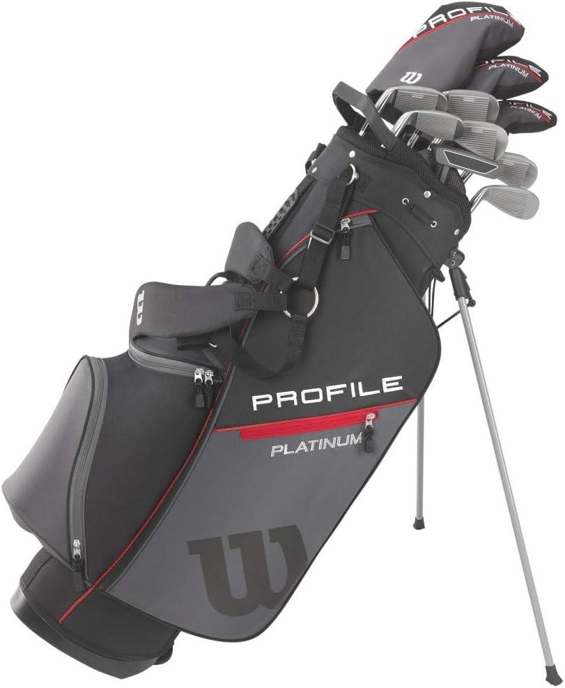 Wilson Men's Profile Platinum Complete Golf Club Package Set - Right Handed, Stand Bag, Tall Carry
