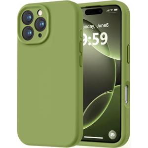 LOVE 3000 Designed for iPhone 16 Pro Max Case, Premium Silicone with [Soft Anti-Scratch Microfiber Lining] Shockproof Protective Phone Case for Men Women Girls 6.9", Cedar Green