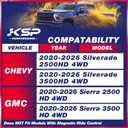 KSP 1-3" Torsion Key Set for Silverado Sierra 2500HD 3500HD 2020-2026, Front Adjustable Torsion Bar Leveling Lift Kits Compatible With Chevy GMC 2500 3500 Truck&Pickup 8 Lug, Forged Suspension Kits