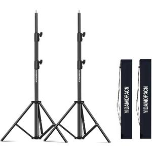 Heavy Duty Light Stand 9.2ft/280cm 10KG Max Load Spring Cushioned Aluminum Photography Light Stand with 1/4" Screw for Photography Softboxes Studio Shooting (2pack)