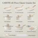 CAROTE 26pcs Pots and Pans Set, Nonstick Cookware Sets, with Grill Pan, 26 Piece