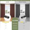 ALLZONE Tension Curtain Rod for Window, 83-123 Inches, Heavy Duty Curtain Rods No Drilling, Non-Slip Bathroom Shower Tension Rod, Renter Friendly, Adjustable, Spring Loaded, Extra Long, Black