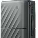 NINETYGO Carry On Suitcase, 20 Inch Carry-On Luggage with Double Spinner Wheels, Anti-Burst Zipper, Hard Case PC Suitcase Carry On, Lightweight Travel Luggage, TSA Approved (Slate Grey, Hudson)