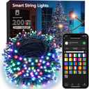 Brizled Smart Color Changing Christmas Lights, 66ft 200LED WiFi String Lights App Control, Dimmable Christmas Lights, RGB Xmas Tree Lights Work with Alexa & Google Home for Outdoor Indoor Party Decor