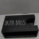 Dryer Ball Holder for Laundry Room, Dryer Balls Container Wall Mount, Wood Dryer Balls Storage Organizer, Wool Dryer Ball Dispenser Basket (Black)