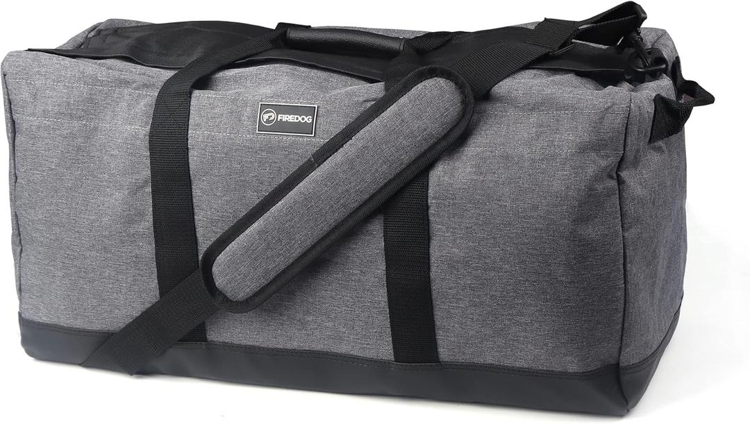 FIREDOG Smell Proof Duffle Bag, Large Smell Proof Bag for Travel Storage (Grey)