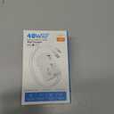 Retractable USB C Charger Wall Plug with 35.5in/90cm Type C Cables Cords,40W Fast Charging Foldable Block Multi Charger for All Devices for iPhone 17/16/15/14/13/12,iPad,Galaxy,Pixel (White)