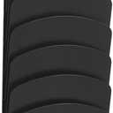 Safco Wall Mounted Literature Organizer, 7 Pocket Rack for Documents Paper Magazines and More, Steel, Black