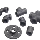 3/4" Black Painted Floor Flange, Home TZH 10 Pack 4 Bolts Iron Pipe Flange with Threaded Hole for Industrial vintage style for DIY Project/Furniture/Shelving Decoration (10, 3/4 Inch Black)