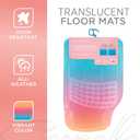 Carbella Auto Sun Shade and 2PC Car Floor Mats Sunset Translucent Rainbow All Weather Heavy Duty Trim to Fit Most Cars, Vans, Trucks & SUVs,