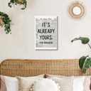 Black And White Retro Newspaper Wall Art Trendy Inspirational Universe Quote Poster It'S Already Yours Positive Affirmation Print Preppy Aesthetic Room Apartment Bedroom Decor 16x24inch Unframed