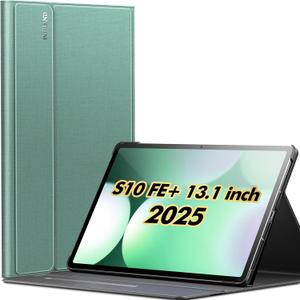 INFILAND Case for Samsung Galaxy Tab S10 FE Plus 5G, Slim Multi-Angle Stand Cover with S Pen Holder for Galaxy Tab S10 FE+ 13.1 Inch (SM-X620/SM-X626B) 2025 Tablet Auto Wake/Sleep (Mint Green)