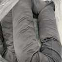 TJSOULER Cooling Elevated Dog Bed with Pillows,Portable Washable Raised Dog Cot Bed with Chew Proof Mesh and Metal Frame,NoSlip Rubber Feet for Indoor & Outdoor Use,XLarge,Deep Grey