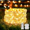 33ft 100 LED Fairy Lights Battery Operated with Remote, HALHSAP Battery Powered String Lights, Waterproof Twinkle Fairy Lights for Bedroom DIY Party Wedding Indoor Outdoor Christmas Decorations 1 PACK