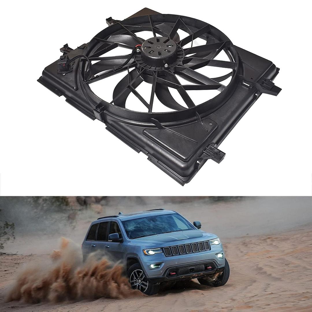 Munirater A/C Radiator Cooling Fan Replacement for Durango 2011-2017 Replacement for Grand Cherokee 2012-2017