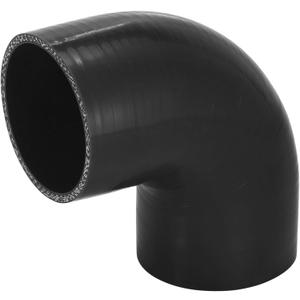 X AUTOHAUX 70mm 2.75" ID 90 Degree Elbow Silicone Reducer Hose Silicone Hose Coupler Intercooler Tube Black for Car Intercooler Intake Piping