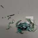 Gallerie II Iridescent Blue Crab Ornament Coastal Beach Gift Beachhouse Christmas Xmas Ornament Multi