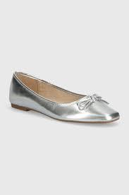  Women's Comfortable Round Toe Ballet Flats Dress Shoes Silver 6